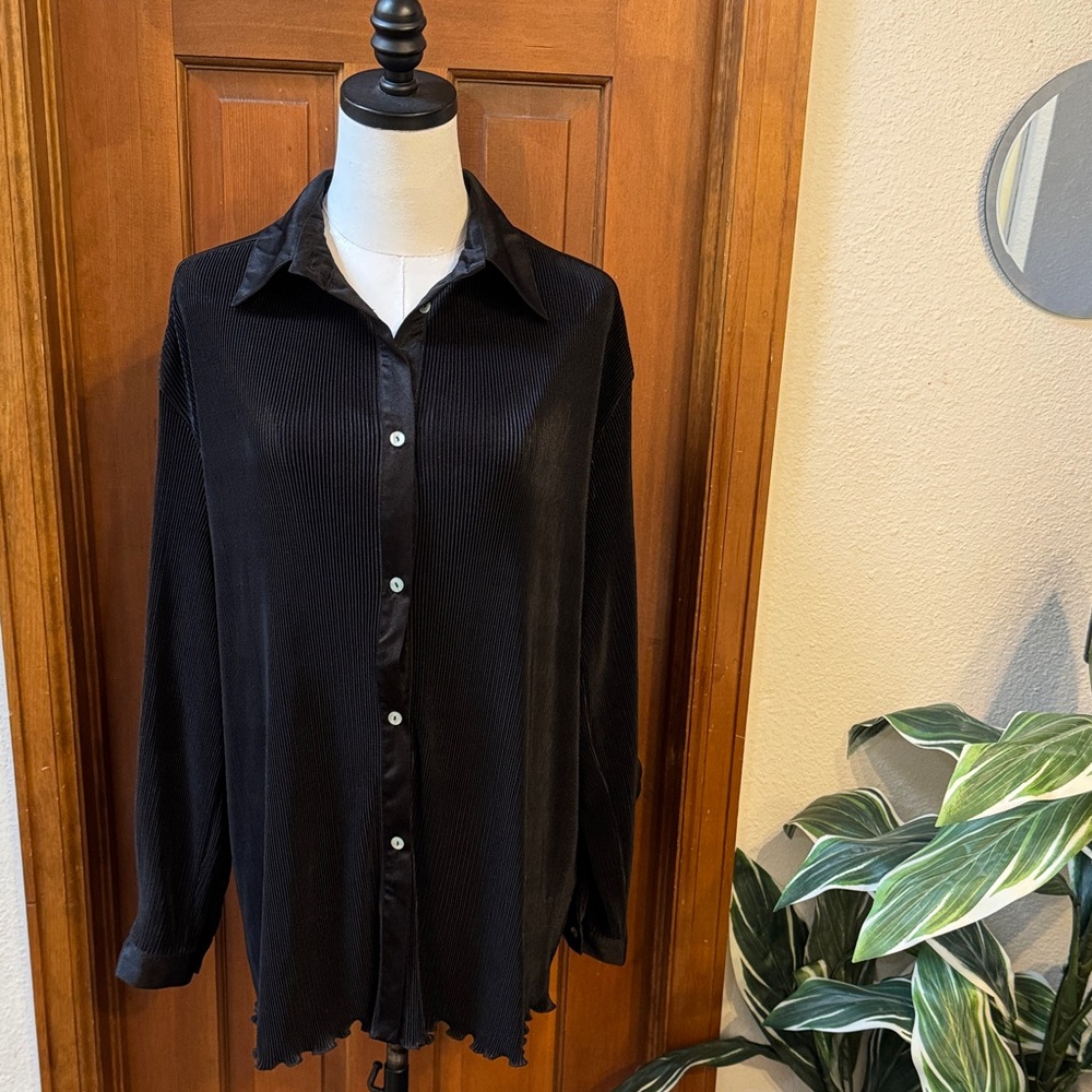 PRICE FIRM Sleeper Black Button-Up Shirt Size S - Picture 6 of 10